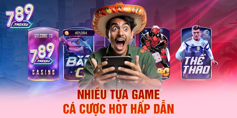 Đa dạng tựa game cá cược hấp dẫn tại rik88